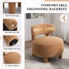 Kumasinova Teddy Fabric Wingback Accent Chair, Armless Chair with Curved Backrest & Solid Wooden Legs, Upholstered Side Chair/Reading Chair - 3 of 4