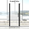 Zevemomo Adjustable 34-35.5" W x 75" H Semi-Frameless Pivot Shower Door, 1/4" (6mm) Clear Tempered Glass Shower Door, Pivot Swing Shower Glass Door - 4 of 4