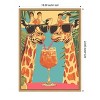Amanti Art Giraffes Sharing a Drink by Andreas Magnusson Framed Canvas Wall Art - 3 of 4