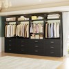 Aheaplus Freestanding 24" Closet System with 3 Wood Drawers - 2 of 4