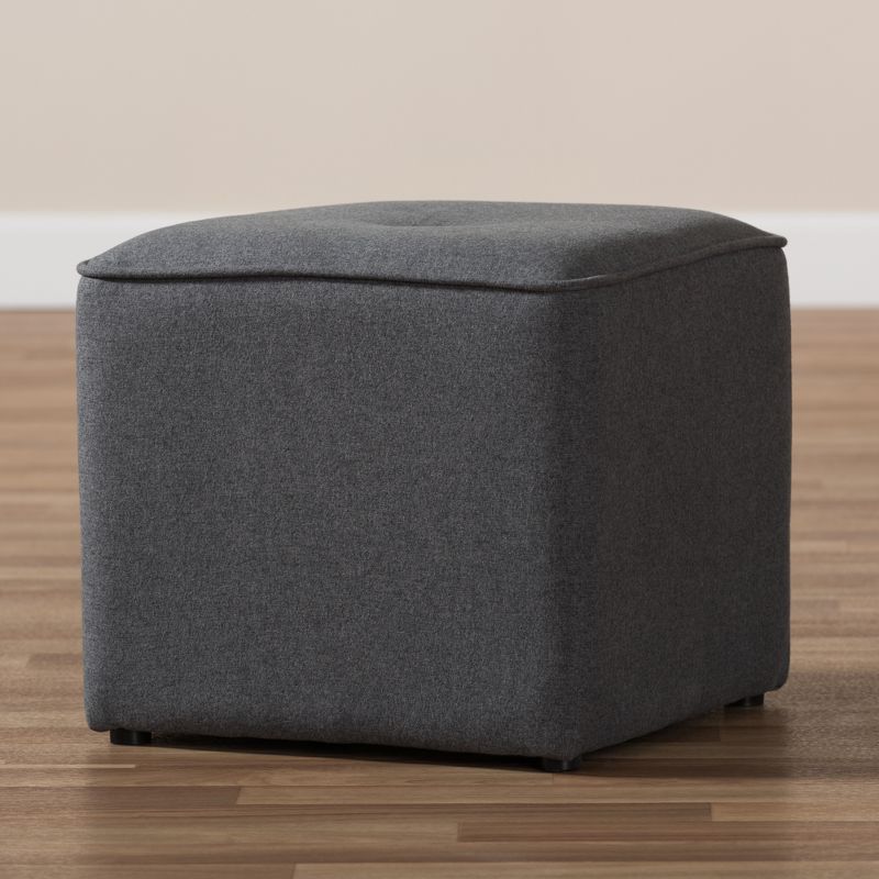 Corinne Modern and Contemporary Fabric Upholstered Ottoman - Baxton Studio, 6 of 8