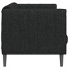 vidaXL Sofa Black Polyester, Plywood, Solid Wood, Foam 2-Seater Sofa - 4 of 4