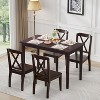 BestMasssage Dining Table Kitchen Table with Compact & Stylish Modern Home Furniture, Brown - 2 of 4