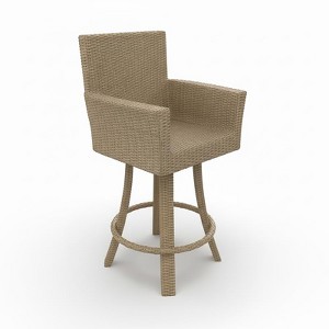Covers&All Universal 25 in Counter Swivel Bar Stool, Jacobean Flat Wicker, 23 x 23 x 42 - 1 of 4