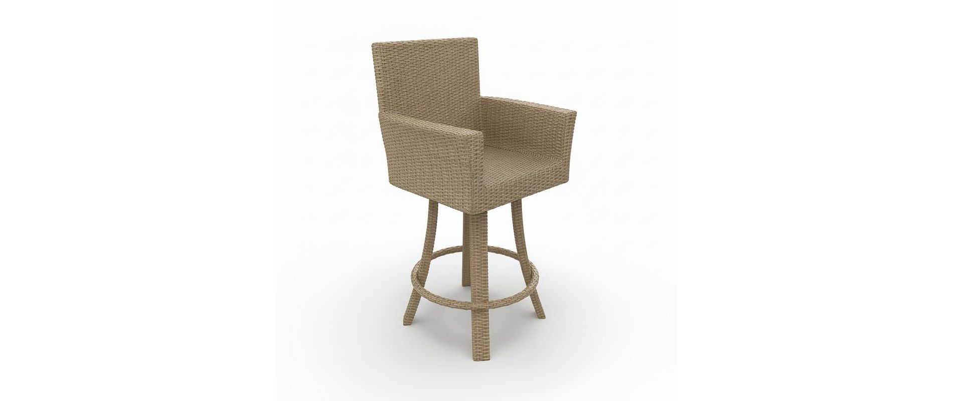 Covers&All Universal 25 in Counter Swivel Bar Stool, Jacobean Flat Wicker, 23 x 23 x 42