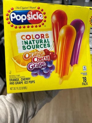 Popsicle Orange Cherry Grape Variety Ice Pops - 18ct : Target