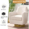 APRILSOUL 360 degree rotating sofa armchair cotton linen skin friendly fabric Ergonomic design Living room chair Bedroom chair - 4 of 4
