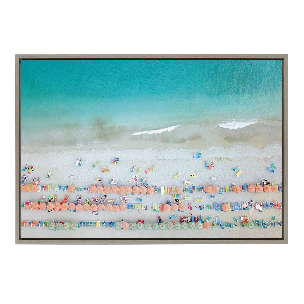 Photos - Other Decoration 23" x 33" Sylvie Monterosso 6 Framed Canvas by Rachel Dowd Gray: Modern Ocean Wall Art, Horizontal Layout - Kate & Laurel Al