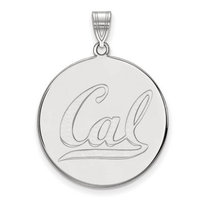 Black Bow Jewelry 10k White Gold California Berkeley Golden Bears NCAA Extra Large Pendant