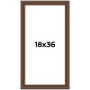 PosterPalooza | Panoramic Traditional Brown Picture Frame - UV Acrylic, Foam Board Backing, Hanging Hardware - 2 of 4