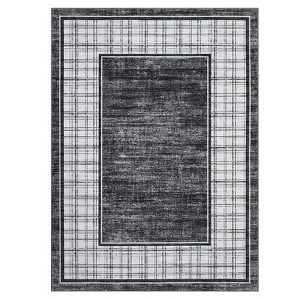 Washable Bordered Living Room Bedroom Rugs, Soft Non Slip Floor Carpet for Dining Room Kitchen, Stain Resistant Floor Cover for Home Office - 1 of 4