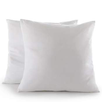 Cheer Collection Set of 2 White Throw Pillows