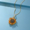 Ross-Simons 1.70 ct. t.w. Citrine, .80 ct. t.w. Smoky Quartz and .10 ct. t.w. White Topaz Sunflower Pendant Necklace in 18kt Gold Over Sterling Size - 4 of 4