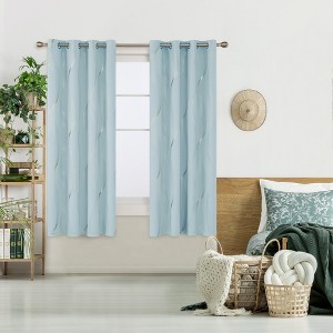 Deconovo Gold Wave 52 Width Curtain (2 Panel) - 1 of 4