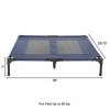 Elevated Dog Bed - 36x29.75-Inch Portable Pet Bed with Non-Slip Feet - Indoor/Outdoor Dog Cot or Puppy Bed for Pets up to 80lbs by PETMAKER (Blue) - 2 of 4