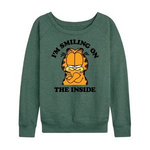 Women's - Garfield - Smiling On The Inside Lightweight French Terry Slouchy - 1 of 4