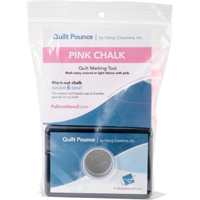 Hancy Quilt Pounce Pad W/Chalk Powder-4oz Pink