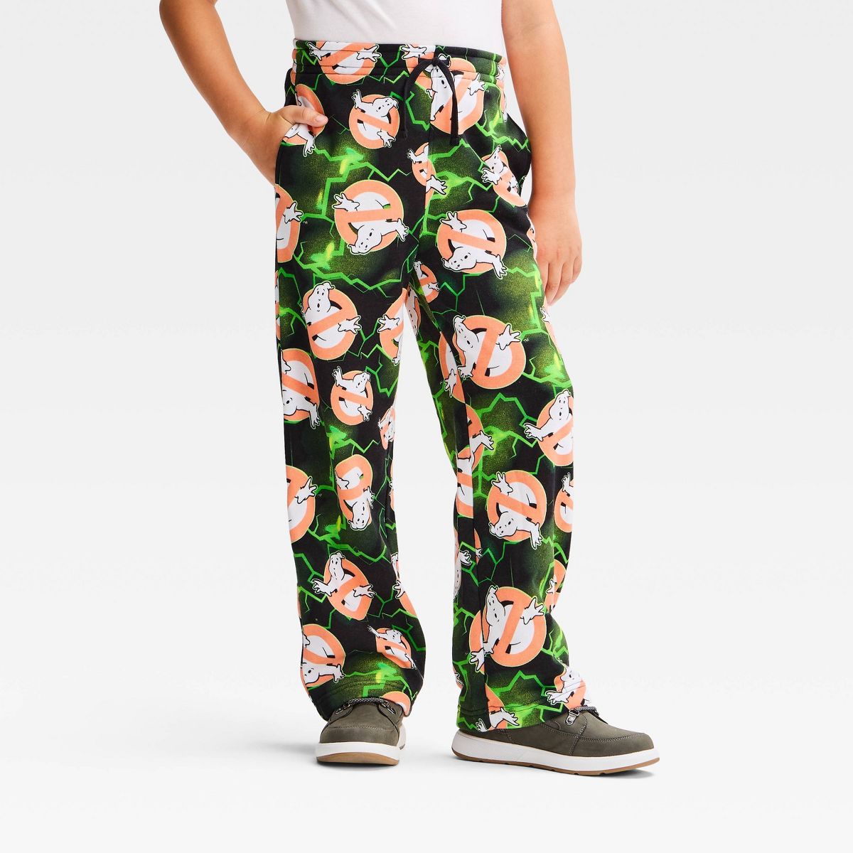 Boys' Ghostbusters Halloween Lounge Pants - Black