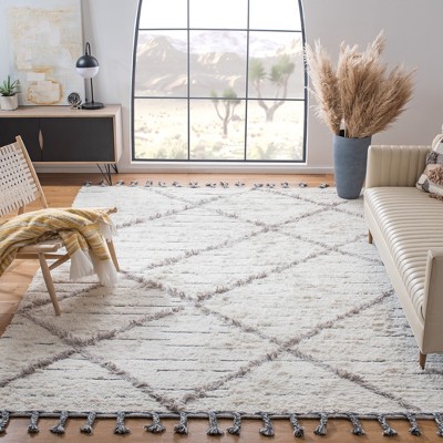 Ivory Hand-Knotted Wool 6' x 9' Area Rug