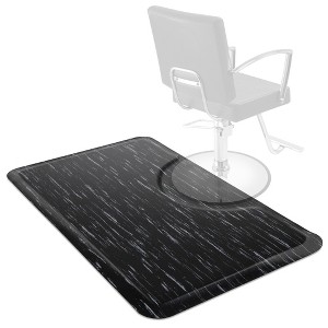 Saloniture 3 ft. x 5 ft. Salon & Barber Shop Chair Anti-Fatigue Floor Mat -Black Rectangle - 1 of 4