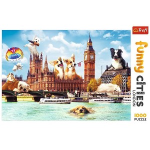 Trefl Funny Cities Dogs in London Jigsaw Puzzle - 1000pc - 1 of 3