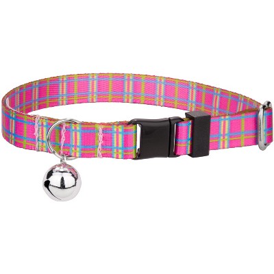 Country Brook Petz® Bubblegum Pink Plaid Cat Collar