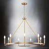 Urban Ambiance Luxury Modern Farmhouse Indoor Chandelier,  26-1/2''H x 35-1/2"W x 35-1/2''D,  Brushed Nickel Finish, UHP4603 - 3 of 4