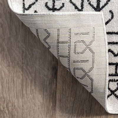 Easy-Care Reversible Gray Synthetic Area Rug, 4' x 6'