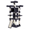 FEANDREA 67-Inch Multi-Level Cat Tree for Large Cats, with Cozy Perches, Stable, Smoky Gray - 3 of 4