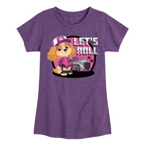 Girls' - Paw Patrol - Skye Let's Roll Fitted Short Sleeve Graphic T-Shirt - 1 of 4