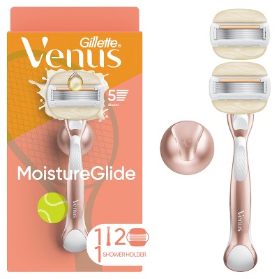 Venus MoistureGlide Women's Disposable Razor Holder with 2 Refills - Tennis