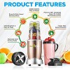 NutriChef High-Speed Electric Pro Blender - 900W Countertop Blender with Pulse Blend (NCBL90) - 2 of 4