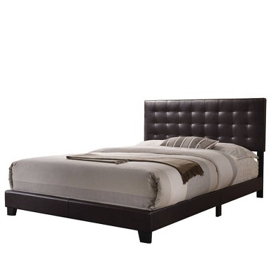 Acme Furniture Queen Masate Bed Synthetic Leather Espresso