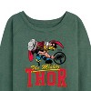 Women's - Marvel - Thor Collegiate Lightweight French Terry Wide Neck Long Sleeve Graphic Shirt - 2 of 4