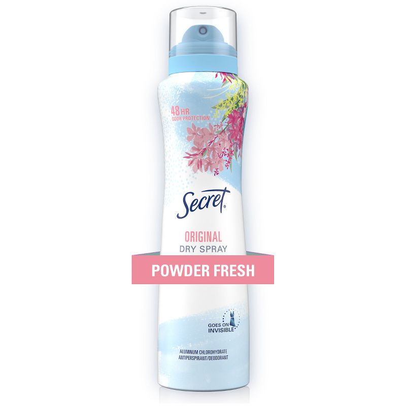 Secret Dry Spray Antiperspirant and Deodorant for Women - Powder Fresh - 4.1oz, 1 of 13