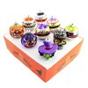 Shiny Brite 3.0 Inch Halloween Round & Figures Ornament Set Cats Witch Tree Ornament Sets - 2 of 3
