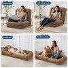 Adjustable Sofa Bed - 5-Position Recliner Chair w/ 2 Pillows for Adults & Pets - Comfy Living Room & Bedroom Lounger - 4 of 4