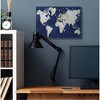 Stupell Industries Distressed Gold Navy World Map Canvas Art, 30" x 24" - 3 of 4