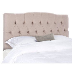 Axel Tufted Headboard - Taupe (Queen) - Safavieh, Brown