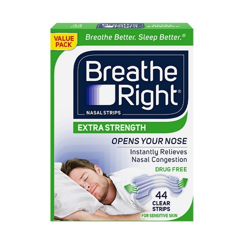 Breathe Right Extra Strength Drug-free Clear Nasal Strips - 44ct : Target