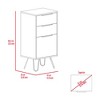 Depot E-Shop Light Dresser 35"H, 17"W, Superior Top,Three Drawers, Hairpin Legs - 3 of 4