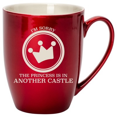 100 North Crown Design 10 Ounce Cardinal Red Metallic Finish, Comfortably Fits Your Hands, New Bone China Coffee Tea Cup Mug, I'm Sorry The Princess