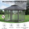 Gazebo Outdoor Pop Up Canopy Tent with Curtains 13'x13' with Mosquito Netting, 169 Square Shelter for Patio, Backyard, Party, 2-Tiered Vented Top - 4 of 4