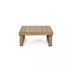 Westchester Outdoor Acacia Wood Square Coffee Table Brown Wash - Christopher Knight Home