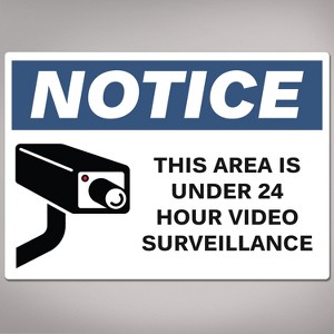 Avery 24 Hour Video Surveillance Notice Labels, Waterproof, UV Resistant, Preprinted, 3.5" X 5", 8 Labels - 1 of 4