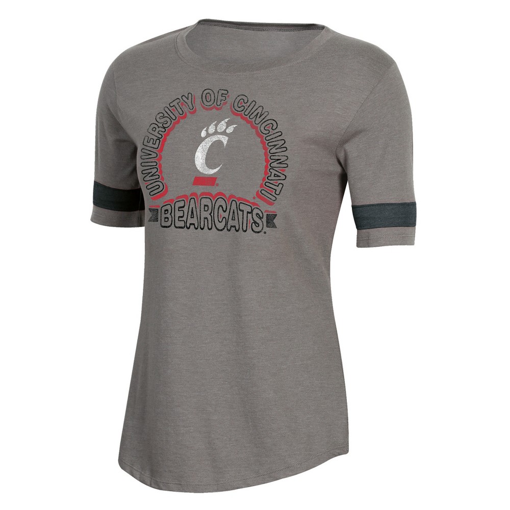 NCAA Women's Short Sleeve Scoop Neck T-Shirt Cincinnati Bearcats - L, Multicolored