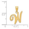 Black Bow Jewelry 14k Yellow Gold, Mimi Collection, Small Script Initial W Pendant - 4 of 4