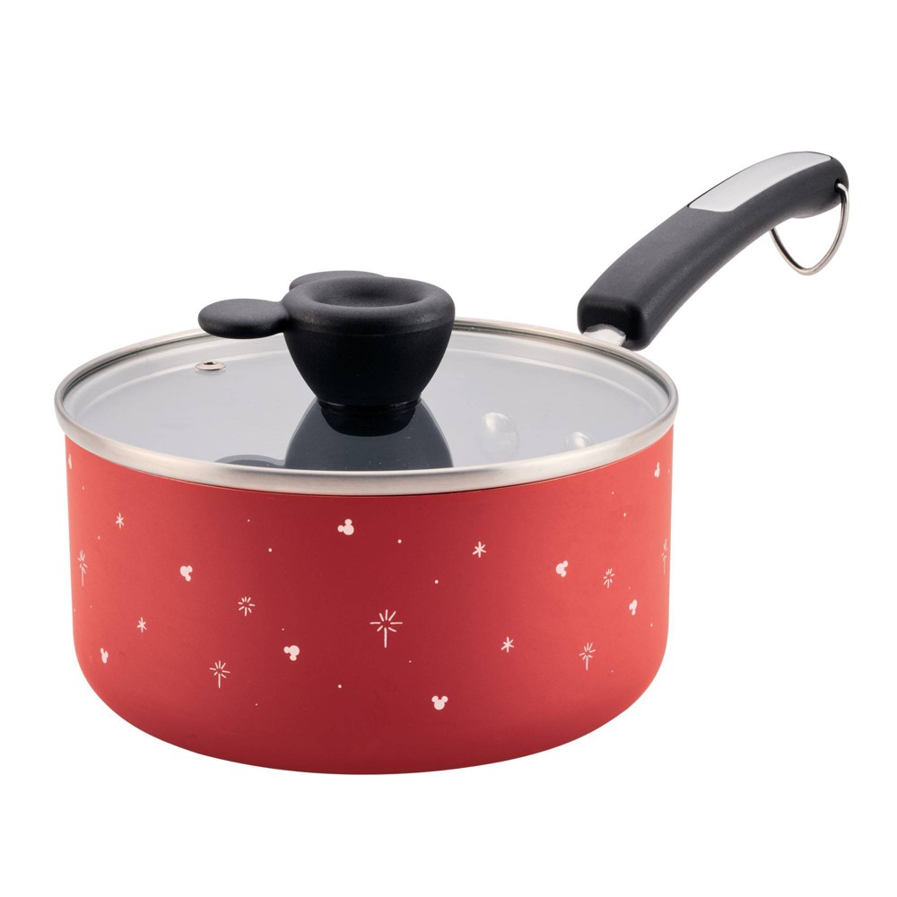 Farberware Disney Bon Voyage 2qt Ceramic Nonstick Saucepan with Lid Red