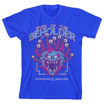 Bioworld Dungeons & Dragons Distressed Eyes of the Beholder Youth Royal Blue Short Sleeve Crew Neck Tee