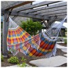 Vivere Authentic Brazilian Cotton Hammock, Outdoor Hanging Daybed, Carnival - 3 of 4